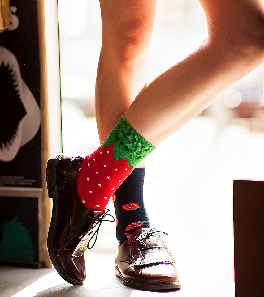 Many-Mornings-Mismatched-Strawberry-Socks-Cute-