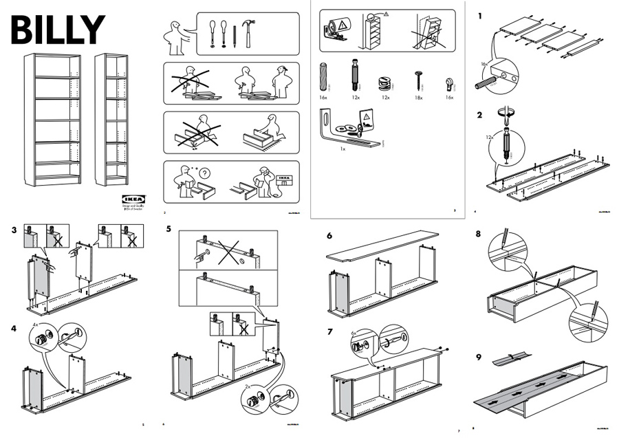 Billy bookcase instructions