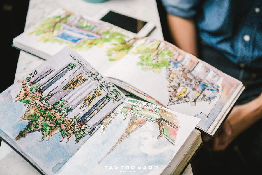 Louis Sketcher, urban sketch, Bangkok Sketcher, นักวาดรูปเมือง, วาดภาพด้วยสีน้ำ 